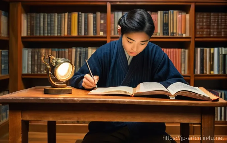 미술평론가의 비판적 글쓰기 훈련 - **Prompt:** A young woman in her early twenties, dressed in a stylish yet modest long-sleeved turtle...