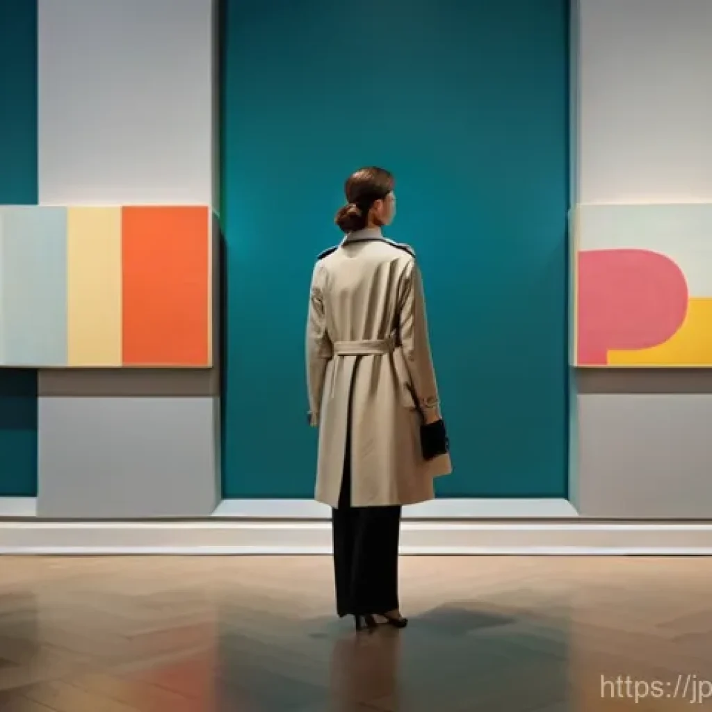 미술평론가로서의 경험 공유 - **Prompt 1: Deep Contemplation in a Gallery**
    A solo, elegantly dressed young woman, possibly an...