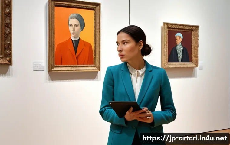 미술평론가 실무 교육 - **Prompt:** A discerning female art critic, in her late 30s to early 40s, with a thoughtful and perc...