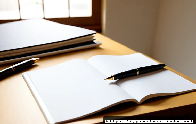 미술평론가로서의 글쓰기 스타일 - Photorealistic art critic’s writing desk in a quiet contemporary Japanese gallery office, an open bl...